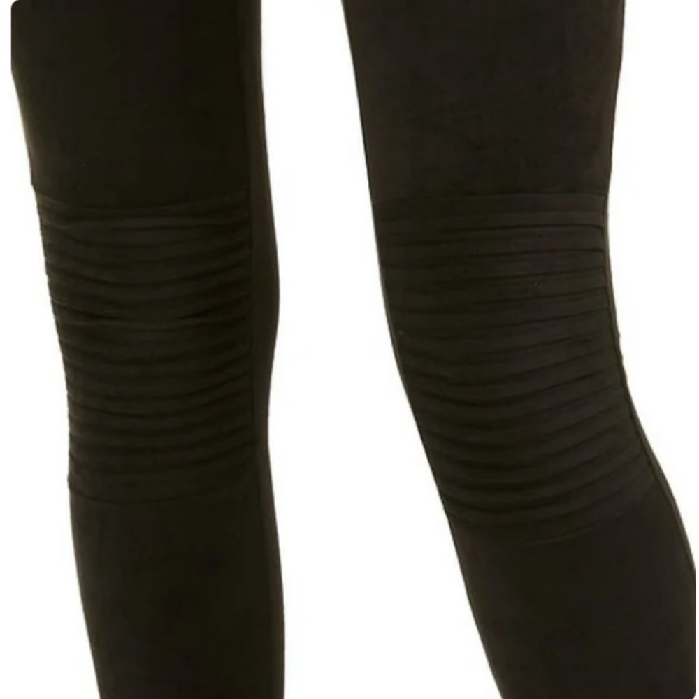 INC International Concepts XS S M L 4PC Moto Faux Suede High Waisted Leggings
